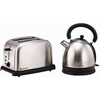 Russell Hobbs (RHBSS56) Breakfast combo - 1.8L Kettle & Toaster - Stainless Steel, Cordless 1.8L kettle, Concealed element, Boil-dry protection