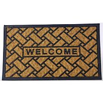 Totally Coir Welcome Doormat- Rectangle Shaped Design, Extremely Hardwearing, Scrapes Dirt And Mud Off Shoes - TH108-069