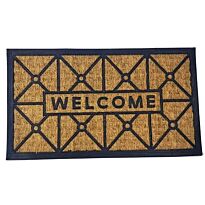 Totally Coir Welcome Doormat- Rectangle Shaped Design, Extremely Hardwearing, Scrapes Dirt And Mud Off Shoes - TH108-097
