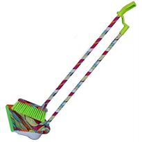 Totally Long Broom and Stand Up Dustpan Set Rainbow Paisley Design ���?? 80cm Long Broom Handle Length , 70cm Long Dustpan Handle Length - Ideal for Indoor and Outdoor Use No Packaging Out Of Box Failure Warranty