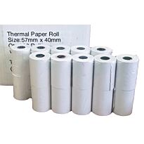 Postron Thermal 57mm X 40mm Credit Card Paper Rolls- 50 Rolls Per Box, , No Warranty