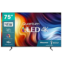 HiSense 75 inch U7H Series UHD QLED Smart TV - 3840 x 2160 Resolution, Smooth Motion Rate 240, 8ms Response Time, Viewing Angle (Horiz / Vert) [Degrees] 178/178