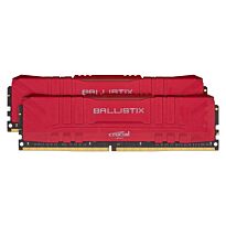 Ballistix 16GB Kit (2x8GB) DDR4 2666MHz Desktop Gaming Memory - Red