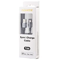 Adata 1m Lightning Sync & Charge Cable Aluminum Titanium