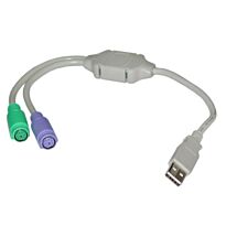 Mecer USB Port to 2 x PS/2 Port Cable