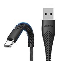 Romoss USB A to Type C Cable Nylon Braided - 1M - Black