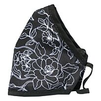 Clinic Gear Anti-Microbial Printed Mask Ladies Floral - Black