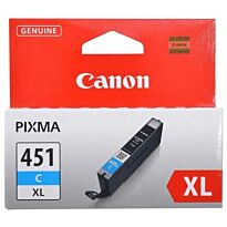 Canon CLI-451C XL Cyan Printer Ink Cartridge Original 6473B001 Single-pack