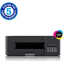 Brother DCP-T220 3-in-1 Ink Tank Printer - USB only (5YR / 30 000 Page Carry In Warranty)