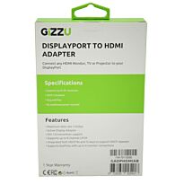 GIZZU Display Port to HDMI Active Adapter - Black