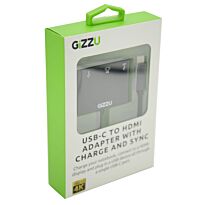 GIZZU USB-C to USB3.0 | HDMI | USB-C Data and Charging Adapter