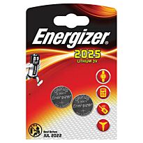 Energizer Lithium Coin 2025 Blister Pack 2