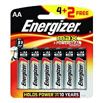 Energizer Alkaline Power AA Blister Pack 4+2 Free
