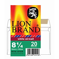 LION BRAND 90x152 20s White Cellowrapped Envelope (Box of 20 Packets)