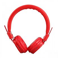 Headset with Mic Foldable Red