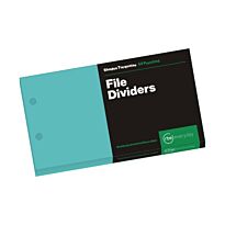RBE Shades File Dividers Turquoise 50's