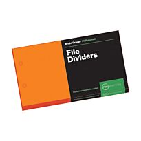 RBE Bright File Dividers Orange 50's