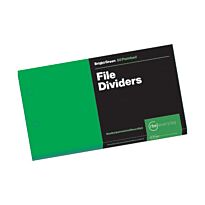 RBE Bright File Dividers Green 50's