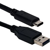 FeelTek 2m braided USB Type-C male to USB Type-A male cable - Black