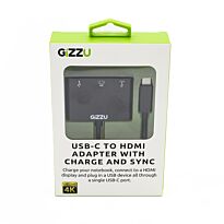 GIZZU USB-C to USB3.0 | HDMI | USB-C Data and Charging Adapter