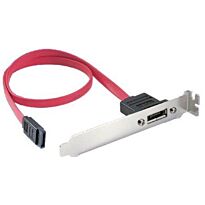 UniQue SATA Female to SATA Male with Bracket-Convert Internal SATA port to External connection at PCI bracket