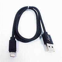 Geeko Braided Lightning Sync and Charge Cable for IOS Devices 1m Black