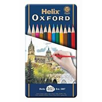 HELIX Oxford Colour Pencils (Tin) (Box-12)