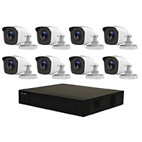HiLook 8 Channel DVR with 8x 720p HD Bullet Cameras