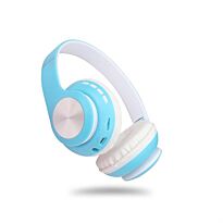 Geeko iPerfect Bluetooth Wireless On Ear Stereo Headphones Blue and White