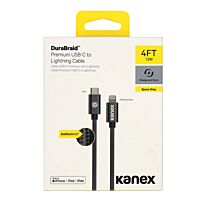 Kanex USB-C to Lightning 1.2m Durabraid Cable Space Grey