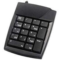 UniQue PS/2 Numeric Keypad -19Key Ultra Slim and Lightweight 1 Metre cable length PS/2 Interface-Black