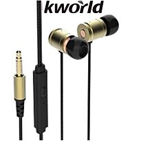 Kworld KW-S25 In-Ear Elite Mobile Gaming Earphones Stereo Silicone Earbuds with In-line intelligent Control Microphone