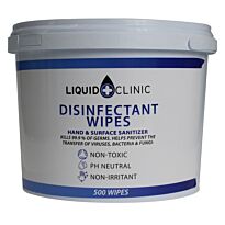 Liquid Clinic Disinfectant Wipes - Bucket of 500