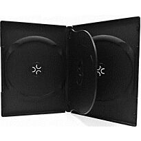 UniQue DVD Library Case - 14mm Holds 4 x DVD- 5 Pack Black