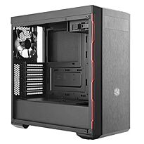 Cooler Master Masterbox MB600L ATX Sleek Brushed Black with Red Accent