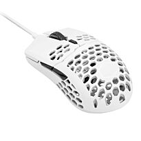 Cooler Master MM 710 Matte White Ultra Light 53g Gaming Mouse UltraWeave Paracord Cable Pixart PMW3389 Sensor PTFE Skates