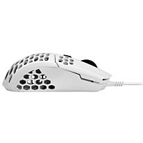 Cooler Master MM 710 Gloss White Ultra Light 53g Gaming Mouse UltraWeave Paracord Cable Pixart PMW3389 Sensor PTFE Skates