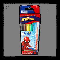 Spiderman 6 Fibre Markers - Multi-Colour