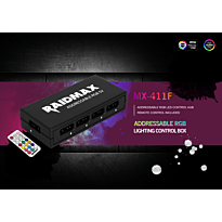Raidmax Addressable RGB LED 4 Port (3 Pin) Controller | 4 Pin RGB Motherboard Connector (Compatible with: Fusion 2.0/Mystic Light Sync/Aura Sync)