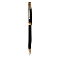 PARKER Sonnet Black Gold Trim Ball Pen - Medium Nib - Black Ink