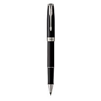 PARKER Sonnet Black Chrome Trim Rollerball Pen - Fine Nib - Black Ink