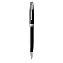 PARKER Sonnet Black Chrome Trim Ball Pen - Medium Nib - Black Ink