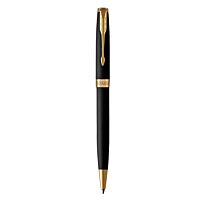PARKER Sonnet Matte Black Gold Trim Ball Pen - Medium Nib - Black Ink