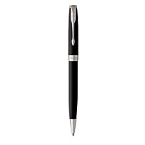 PARKER Sonnet Matte Black Chrome Trim Ball Pen - Medium Nib - Black Ink