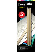 CROXLEY CREATE Training Pencil 4B 2 Pack Carded (Box-12)