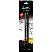 CROXLEY CREATE Pencils 4B- 2 Pack Carded (Box-12)