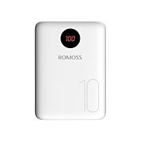 Romoss OM10 10 000mAh Input: Type C|Lightning|Micro USB|Output: Dual USB Power Bank - White