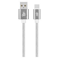 Pro Bass Braided series Micro USB cable White 1.5m
