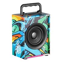 Pro Bass Exodus Series Single Tower Bluetooth Speaker with FM Radio - Graffiti