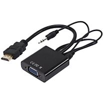 RCT HDMI to VGA with audio adaptor - Black